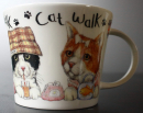 Roy Kirkham Frühstückstasse mit Untersetzer; Cat Walk