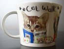 Roy Kirkham Frühstückstasse mit Untersetzer, Cat Walk