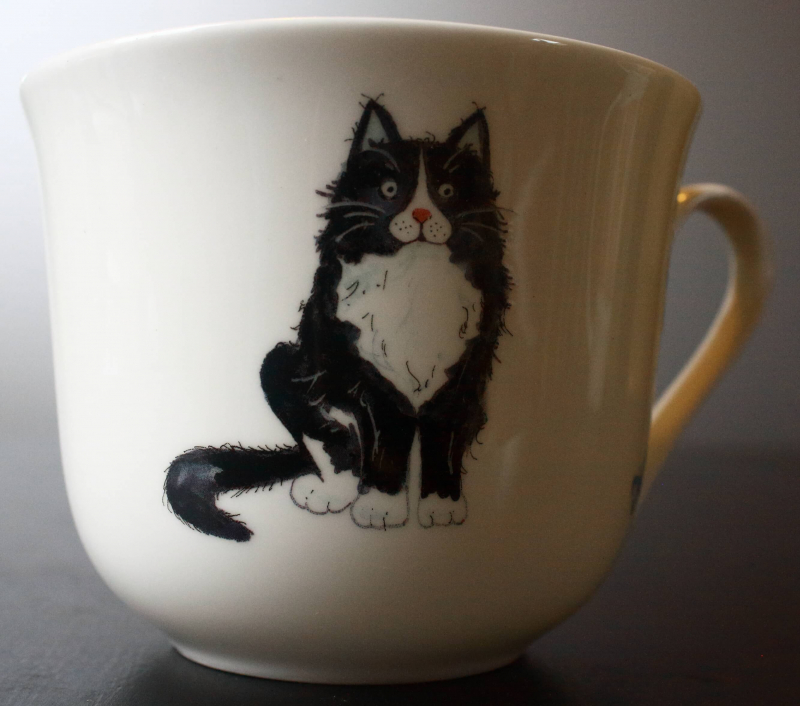 Roy Kirkham Frühstückstasse mit Untersetzer; Cats, 20,00