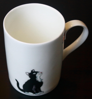 Roy Kirkham Kaffeebecher Typ Lucy Cats, schwarzweiß