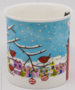 Dunoon Kaffeebecher "Weihnachtspost Katze",...