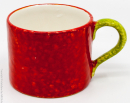 Edelweiss Keramik Kaffeetasse mit Untertasse Colors Rot Rot