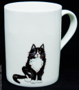 Roy Kirkham Kaffeebecher "Typ Lucy" Cats, schwarzweisse