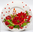 Edelweiss Keramik Teller Servierplatte Weihnachtsstern...