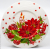 Edelweiss Keramik Teller Servierplatte Weihnachtsstern mit Kerzen 33cm