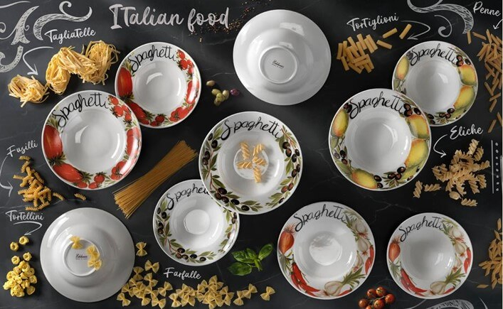 Handgefertigte Pastateller aus italienischem Porzellan in 2 unterschiedlic, 11,95 €