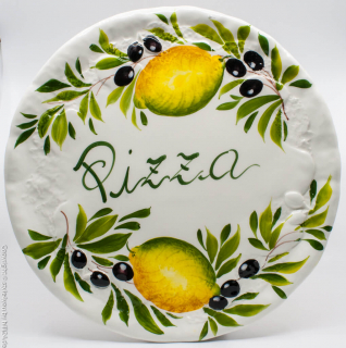 handgefertigter Pizzateller Relief, italienische Keramik, 33,95 €