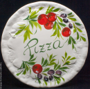 Bassano Keramik Pizzateller 33cm, Edelweiss