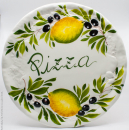 Bassano Keramik Pizzateller 33cm, Edelweiss